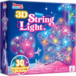Klever Kits 3D String Art – Kreatív világító kézműves készlet gyerekeknek (8–12 év)