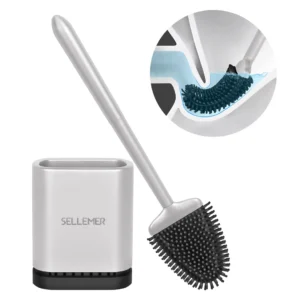 Szilikon WC-kefe szett – 2 db tartóval