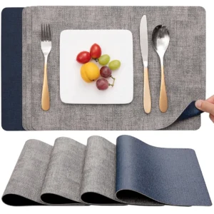 Mosható, kétoldalas, csúszásgátló műbőr alátét szett – 4 db, 36 cm