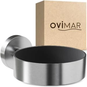 Ovimar hajszárító tartó – rozsdamentes acél, ezüst, fali rögzítés