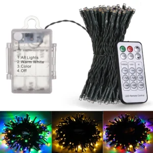 BOWKA 150 LED RGB / meleg fehér fényfüzér – 9 üzemmóddal, 15 m