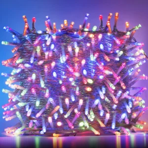 BESCOST 50 m színes LED fényfüzér – 500 LED, 8 fényüzemmód, vízálló