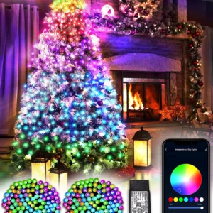 DOTWAYAW okos karácsonyi fénylánc – 40 m, 400 RGB LED, appvezérlés, 16 millió szín